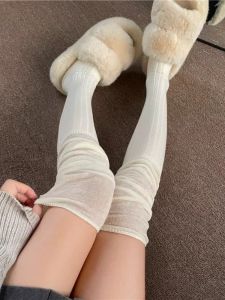 Pure Color Street Style College Bé Gái Over-Knee Pip Pop Challenge No Repeat Trendy Famous Model Shoe Cover Home Daily Use