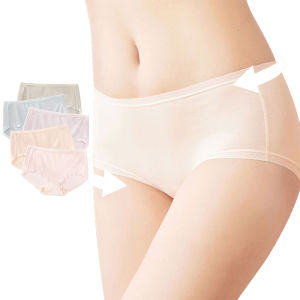 5 Pack Ladies Knickers Mid Waisted Cotton Underwear Stretchy Panties for Women M-XXL