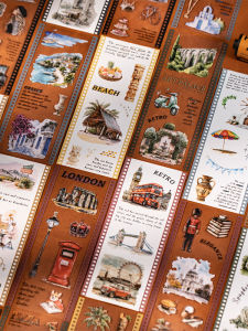 Vintage European Architecture Dual-material Stickers for Scrapbooking