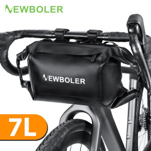 NEWBOLER NEW 7L Bike Front Tube Bag Waterproof Bicycle Handlebar Basket Pack Cycling Front Frame Pannier Bicycle Accessories