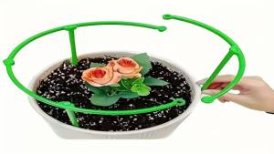 1/2 Set 9.84 In Plastic Stackable Plant Support Pile Rings Suitable for Fixing Poles in Gardens Indoor Flowers Climbing Plants