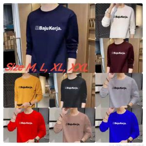 Promo Sweater Keren Crewneck Trendy Baju Kerja Kaos Pria Distro Sweatshirt Elegan Sweter Cowo Kasual