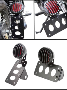 Đèn Đuôi Xe Máy Cổ Điển Universal Side License Plate Holder CG125 Harley GN125 Cats Eye Cruise Prince Motorbike Modification Accessory