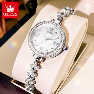 OLEVS 9903 Women Watchs Original Fashion Elegant Quartz Wristwatch Waterproof Luminous Bracelet Watch Band Diamond Bezel Reloj