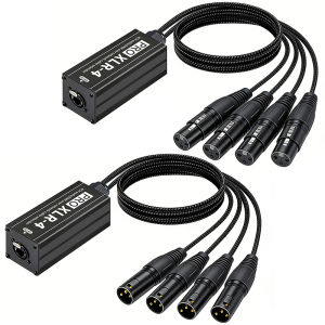 XLR to RJ45 4 Channel Audio Extender Durable STP Cat5 Cat6 Cat7 for Stage Sound Lighting RJ45 Audio Extender Audio Gear