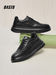 รองเท้าผ้าใบลำลองสำหรับผู้ชาย BASTO ทรงหนา ทรงกลม สไตล์ฤดูร้อน รองเท้าลำลองสปอร์ตสำหรับผู้ชาย สวมใส่สบาย สวมใส่ได้หลากหลาย