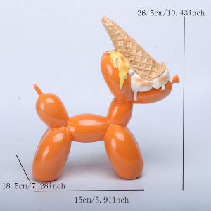 Balloon Dog Statue Modern Pop Art Sculpture for Home Decor Colorful Resin Figure Unique Gift for Art Lovers Party Decoration