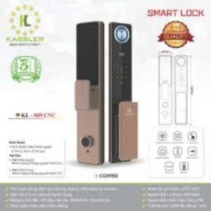 Khóa cửa vân tay và điện tử Kassler KL 809 CNC app wifi face id remote 2 màu thiết kế cao cấp