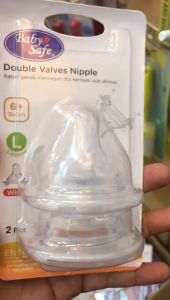 Baby Safe Silicone Nipple Wide Neck Peristaltik Plus Size M / L Dot Babysafe / Dot Bayi Silikon isi 2 pcs