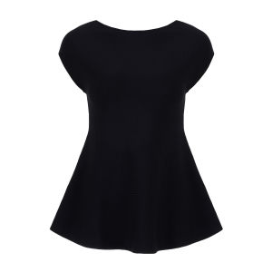 Hourglass Collarless Sleeveless T-Shirt