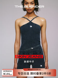 Low Waist Knitted Sports Casual Pants Denim Series Blender Skin Feel 2 Pieces 5 Discount Straight Leg Loose Fit Cotton Nylon Spandex