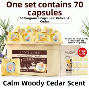 LYCOCELLE | Eucalyptus Long-lasting Fragrance Antibacterial Color Protection 4-Chamber Laundry Pods