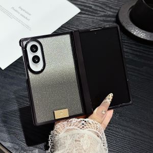szhaiyu | For Samsung Galaxy Z Fold 8 Fold 8 Wide Shockproof Glitter Gradient Phone Case With Hinge Protector Electroplated Phone Cover