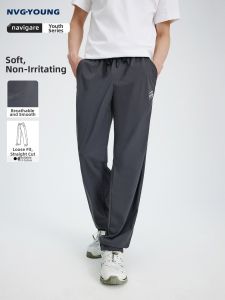 NVG·YOUNG | Elastic Casual Pants for Men Lightweight Straight Fit with Drawstring