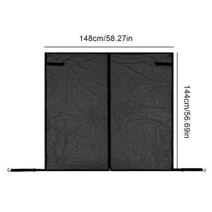 58"x57" Truck Tailgate Mesh Net Magnetic & Strap UV & Bug Protection Convertible Sunshade Tent for Overlanding Camping Travel