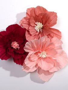 Crease Paper Three-Dimensional Flower Wedding and Wedding Room Background Wall Layout Decorative Paper Flower Shop Window Birthday Party Layout