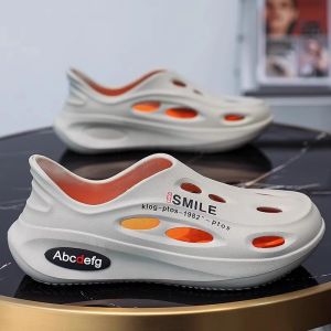 Mens Outdoor Sports Water Shoes Full Coverage Slip-On Beach Sandals Breathable Comfortable EVA Casual Shoes for Spring Autumn