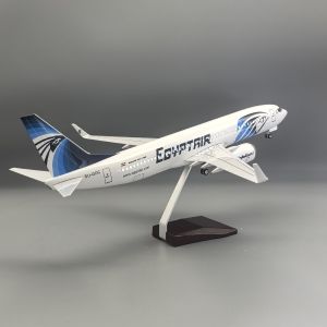 B737 Egypt Airways 47cm Scale Model Airplanes Building Resin Diecast Aircraft Collectible Miniatures For Hobby Displays