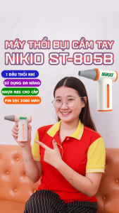 Máy thổi bụi cầm tay mini pin sạc Nikio ST-805B - Thổi bụi nước lá cây