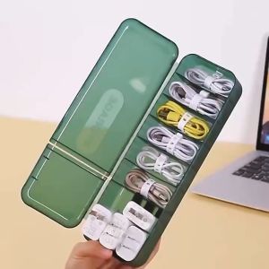 เคลื่อนที่เก็บสายชาร์จ 7 ช่อง กล่องเก็บสายไฟ หุ้นฝา บรรจุภัณฑ์