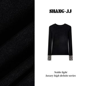 Lace Leopard Print Half Skirt with Sequins Straight Cut Elastic Waist High Waist Polyester Fiber Short Skirt for Autumn