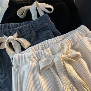 Quần Nhung Nữ Ống Suông Dây Rút Bản To trẻ trung năng động phong cách hàn quốc XMTK 85