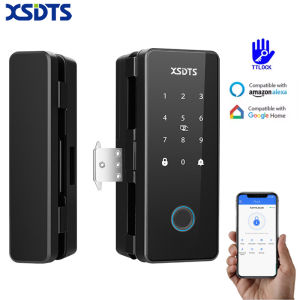 TT-Lock Smart Glass Door Lock Bluetooth Biometric Fingerprint Password Card Electronic Digital Lock Office Business Departments
