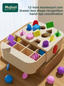 MWZ | Intelligent Development Educational Montessori Geometric Shape Blocks Toys for 1-2 Year Olds