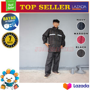 Jas Hujan Setelan Lucky Raincoat Jaket dan Celana Indoplast Hight Quality Bahan Tebal dan Nyaman Pria Wanita