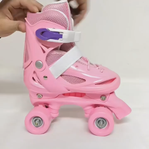 Roller Skates Adjustable Double Row Skate Roller 4 Wheel Roller Skate for Kids