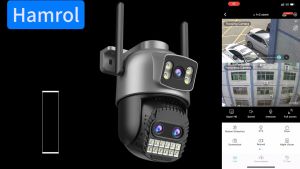 Hamrol 15MP Three Lens PTZ WiFi Camera 10X Zoom 5G&2.4GHz Human Tracking Outdoor Waterproof Wireless CCTV O-KAM App