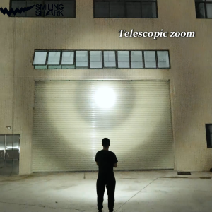 Mỉm cười cá mập sd5377 Led đèn pin mini siêu sáng M80 6000LM 4 chế độ Loại-C Sạc đèn pin nhỏ ánh sáng với clip Chiếu Sáng Ngoài trời chống nước