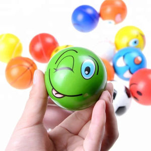 Funny sponge pressure expression Soft ball squeeze funny expression Childrens PU foam soothing toy Wrist action toy ball