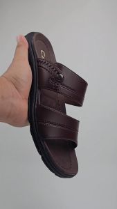 Casildo Sandal Pria Slop Kulit Slide Kasual Sandal Cowok Slide Casual