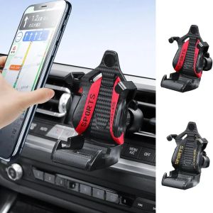 OKKFINE Auto Car Phone Holder Racing Seat Cesign Air Vent Air Vent Phone Mount Universal Bracket Cell Phone Support for iPhone/Samsung/Xiaomi