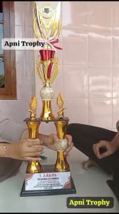 Piala Kaki 2 Piala Bergilir Trophy Juara Umum 1 2 3 Set Free Desain Stiker + Hiasan Pita