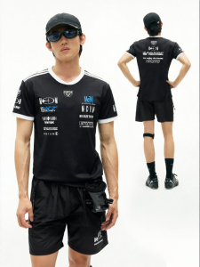 MEDM | Logo Printed Racing Style Loose Fit T-Shirt
