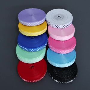 10Yards 10mm Polka Dot Grosgrain Ribbon Colorful Polyester Satin Ribbon For DIY Christmas Wedding Party Gift Wrapping Decoration