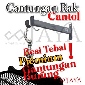 Jaya Gantungan Sangkar Burung Besi Kotak Tebal Tempel Tembok Dinding Gratis Fisher dan Bautnya