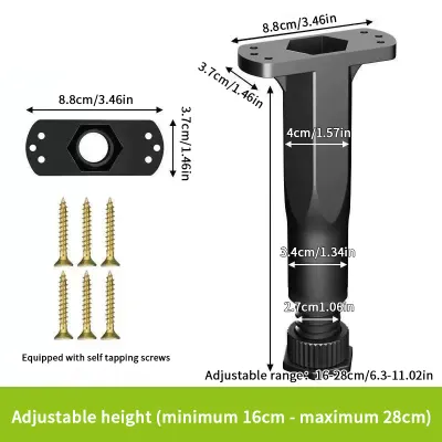 Telescopic Adjustable Bed Beam Support Foot Reinforced Plastic Furniture Leg Sofa Leg Bed Bottom Load Bearing Bracket