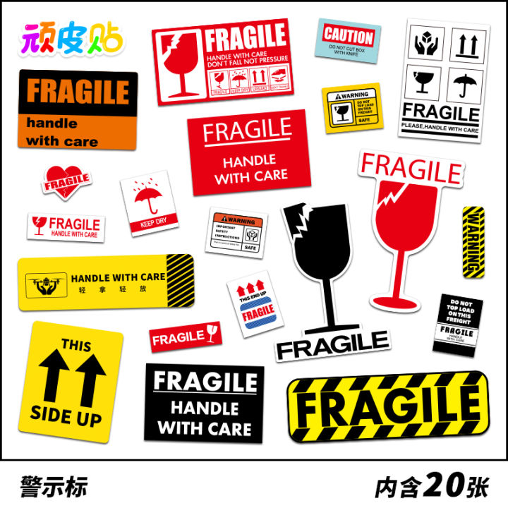 Fragile store sticker luggage