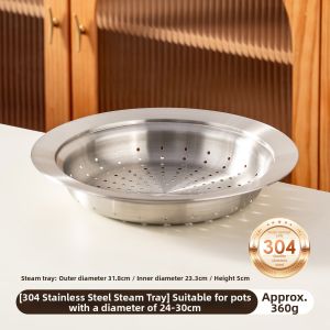 onlycook | 304 Stainless Steel Multi-hole Steamer Tray For Frying Pans