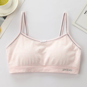 Pure Cotton Sports Bra for Teenage Girls Development Period Underwear Girls Vest Top High School Students Inner Wear
