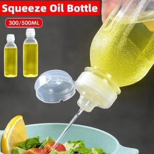 Oil Bottle Kitchen Spray Bottle Condiment Squeeze Bottles Cooking Baking Hot Sauces BBQ