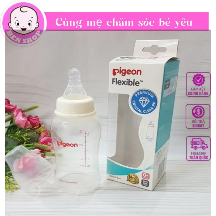 Bình sữa Cổ Hẹp Pigeon Streamline 150ml - 250ML