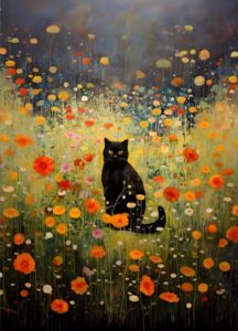KAYOU | Adults Paint By Number Cats in Flowers Drawing on Canvas HandPainted Art DIY Pictures By Numbers Kit Home Decor