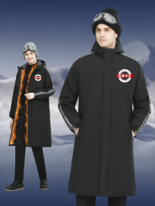 Winter Training Custom Mens Cotton Coat Long Waterproof Thick