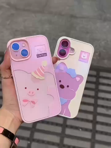 S case เคสอะคริลิค เคสสกรีนลายการ์ตูน สำหรับ ไอโฟน11 i12 12pro 12proMax i13 13proMax i14 14proMax i15 15proMax i16 16proMax 14plus