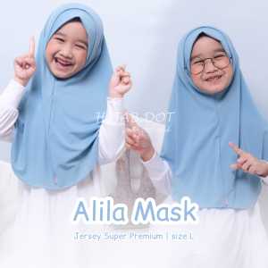 Jilbab Hijab Kerudung Alila Mask Anak Kids Bergo Masker Hijab.Dot
