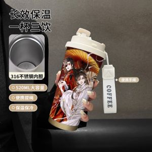 Cốc Cà Phê Đôi Di Động 316 Phong Cách Hoạt Hình Dành Cho Nam Cốc Đựng Nước Cách Nhiệt Cốc Đựng Cà Phê Cốc Đựng Nước